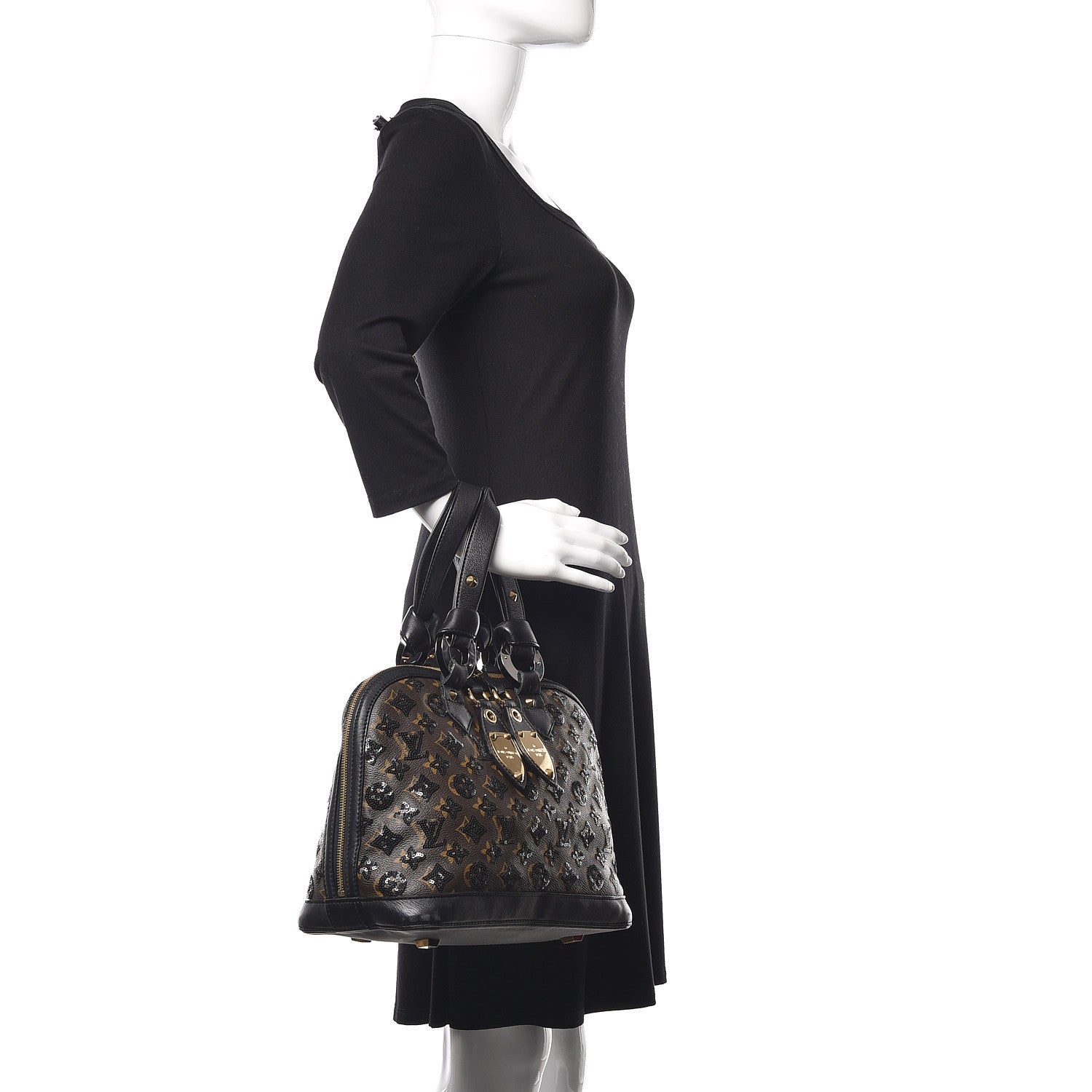 Louis Vuitton Monogram Sequins Eclipse Alma Black 2 of 8