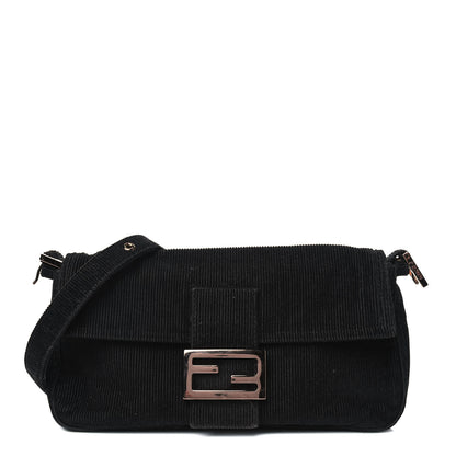 Fendi Corduroy Baguette Black 1 of 9