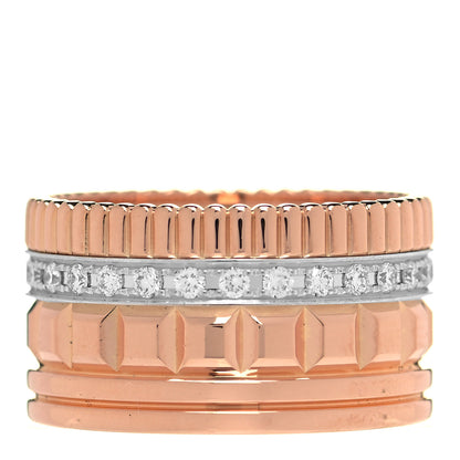 Boucheron 18K Pink White Gold Diamond Quatre Radiant Edition Ring 61 9.5 3 of 5