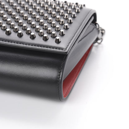 Christian Louboutin Calfskin Patent Spikes Paloma Clutch Black 6 of 8