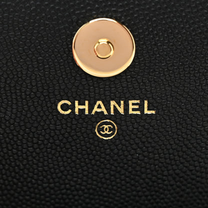 Chanel Caviar Quilted Pocket Twins Clutch With Chain Black 6 of 12