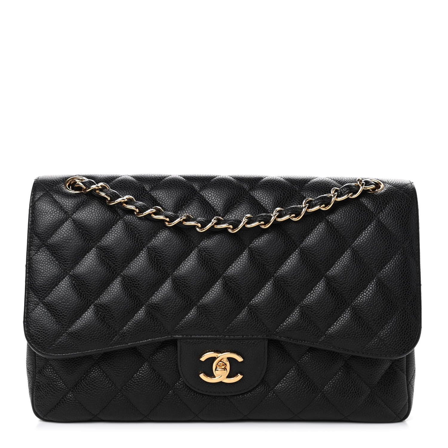 Chanel Caviar Quilted Jumbo Double Flap Black 1 of 4