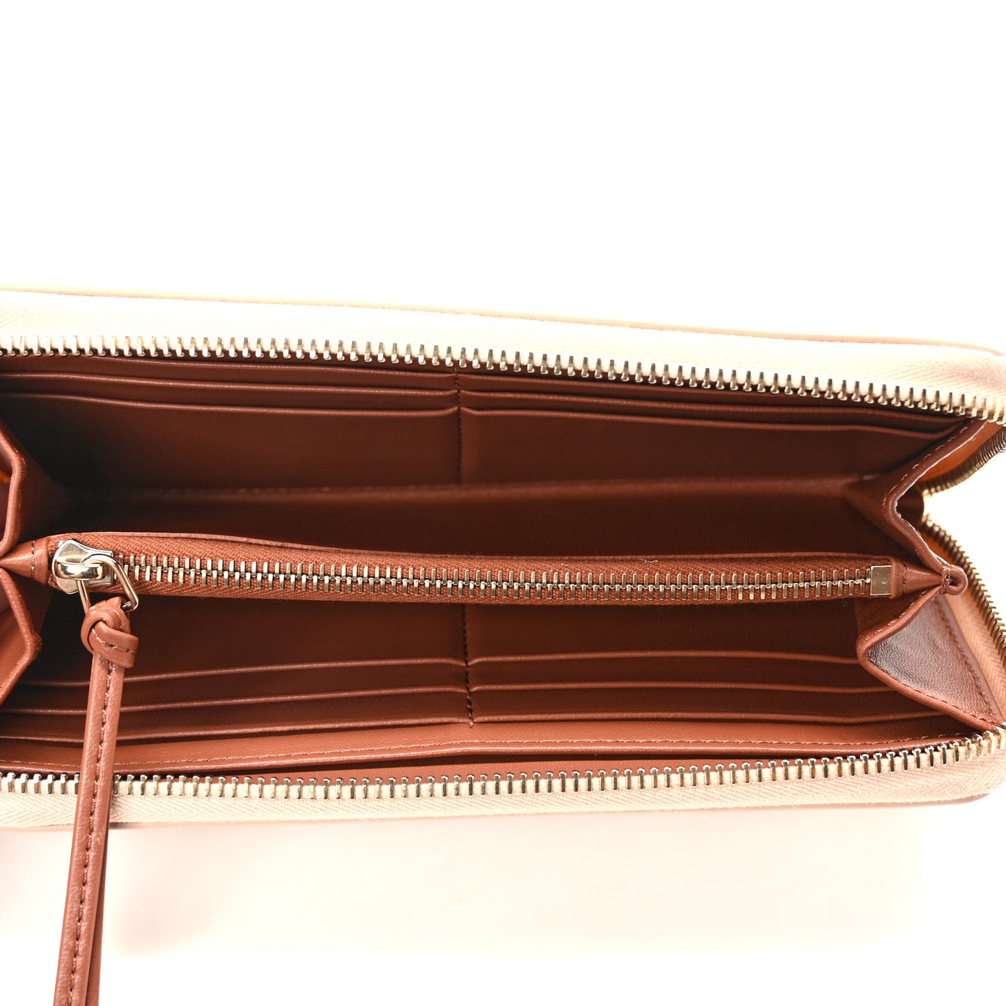 Lambskin Sense Zip Around Wallet Cement Pink