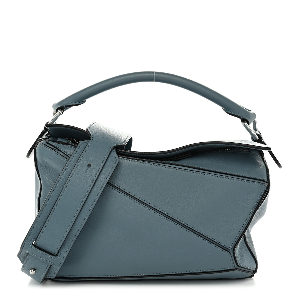 Calfskin Small Puzzle Bag Stone Blue