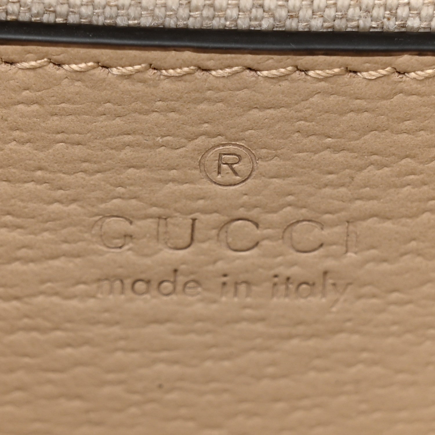 Gucci GG Supreme Monogram Textured Dollar Calfskin Web Mini Ophidia Padlock Top Handle Chain Shoulder Bag Beige Mystic White Oatmeal 6 of 13