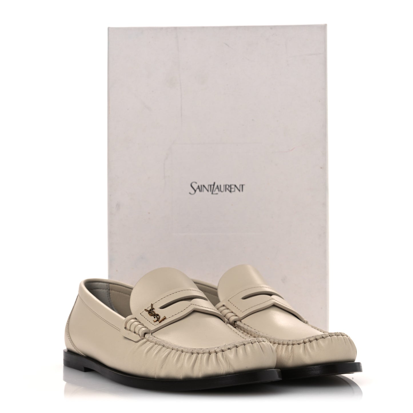 Calfskin Penny Loafers 37.5  Crema Soft