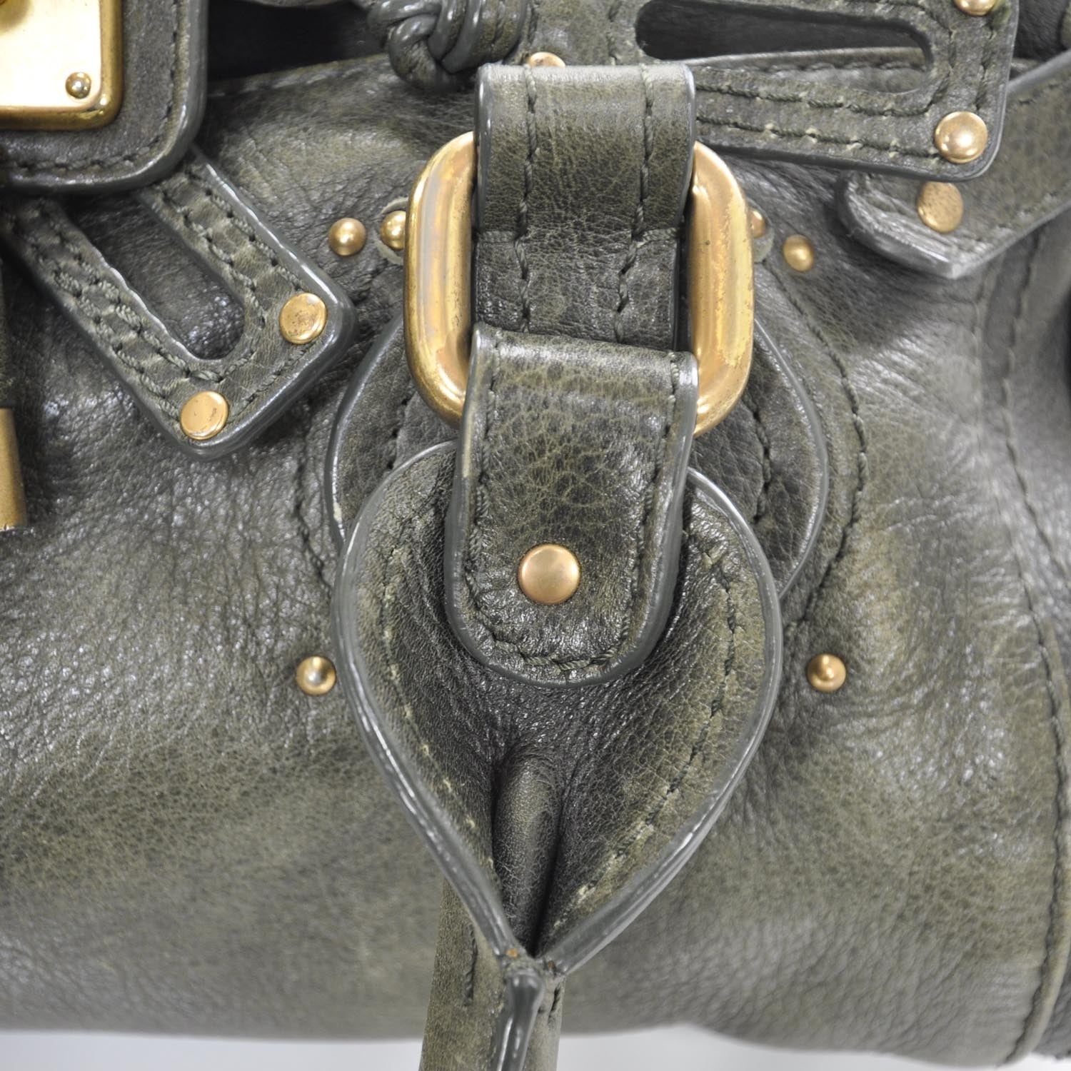 Chloe Leather Medium Paddington Satchel Kaki Green 7 of 15