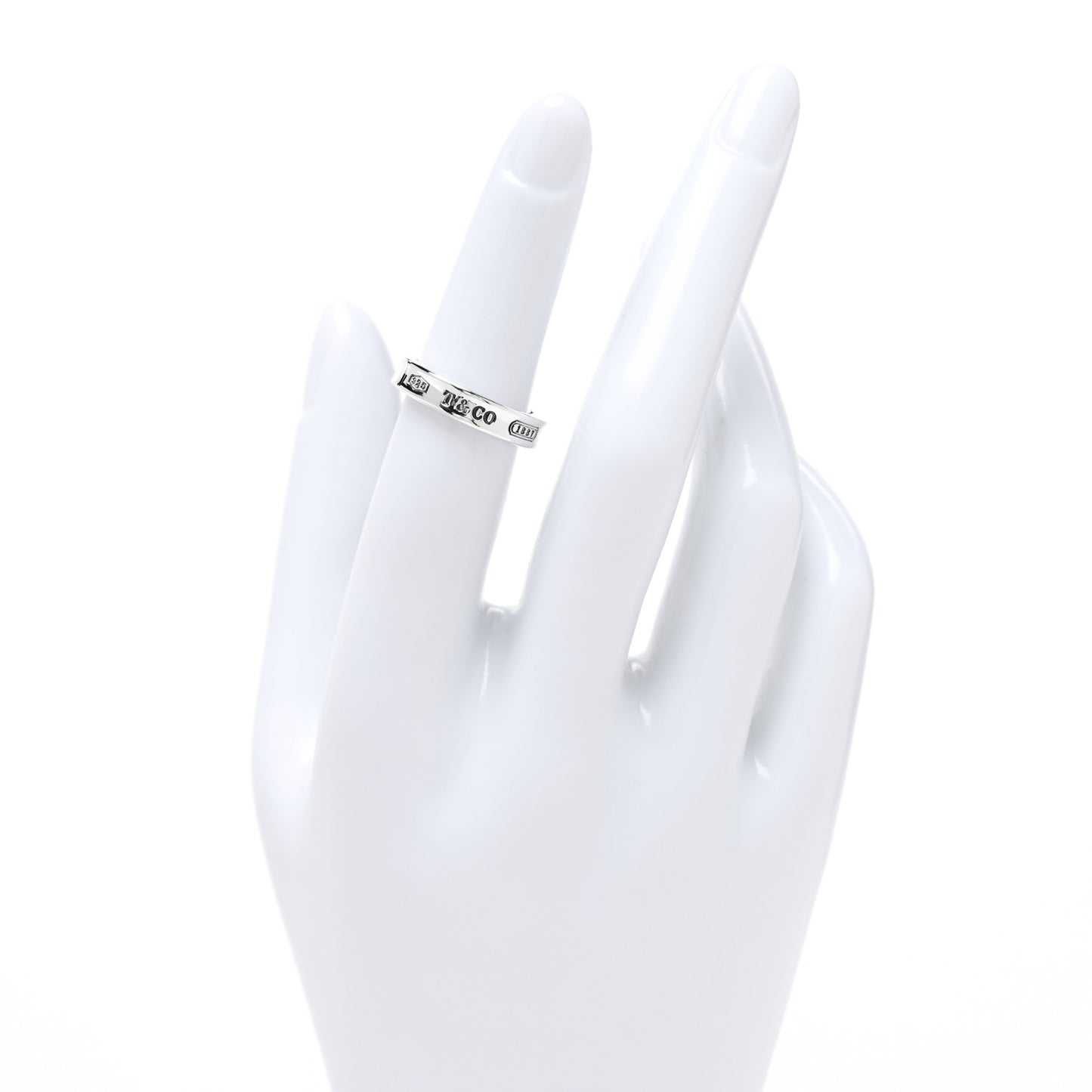 Sterling Silver Narrow 1837 Band Ring 49 5