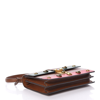 Gucci Calfskin Medium Cat Lock Top Handle Bag Brown 4 of 10