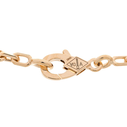 Van Cleef & Arpels 18K Yellow Gold Carnelian 5 Motifs Vintage Alhambra Bracelet 3 of 5