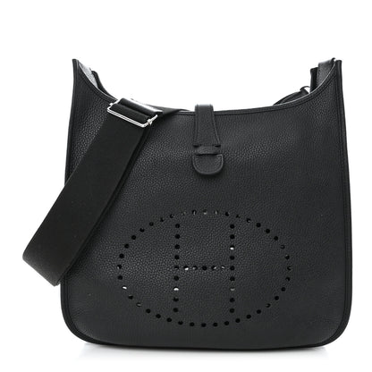 Hermes Taurillon Clemence Evelyne III GM Black 1 of 11