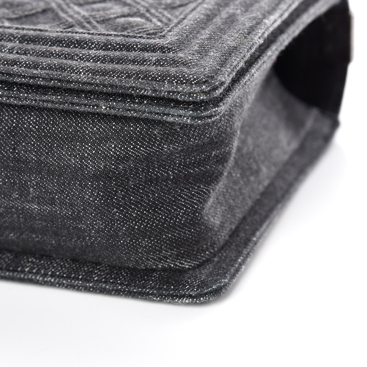 Chanel Denim Quilted New Medium Boy Flap Black 6 of 9