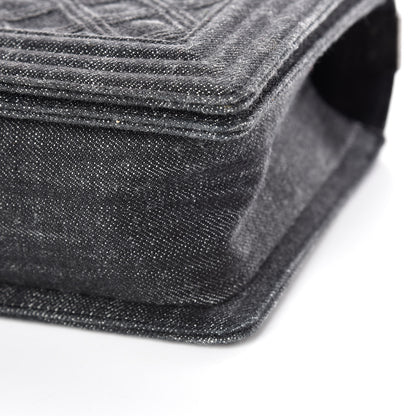 Chanel Denim Quilted New Medium Boy Flap Black 6 of 9