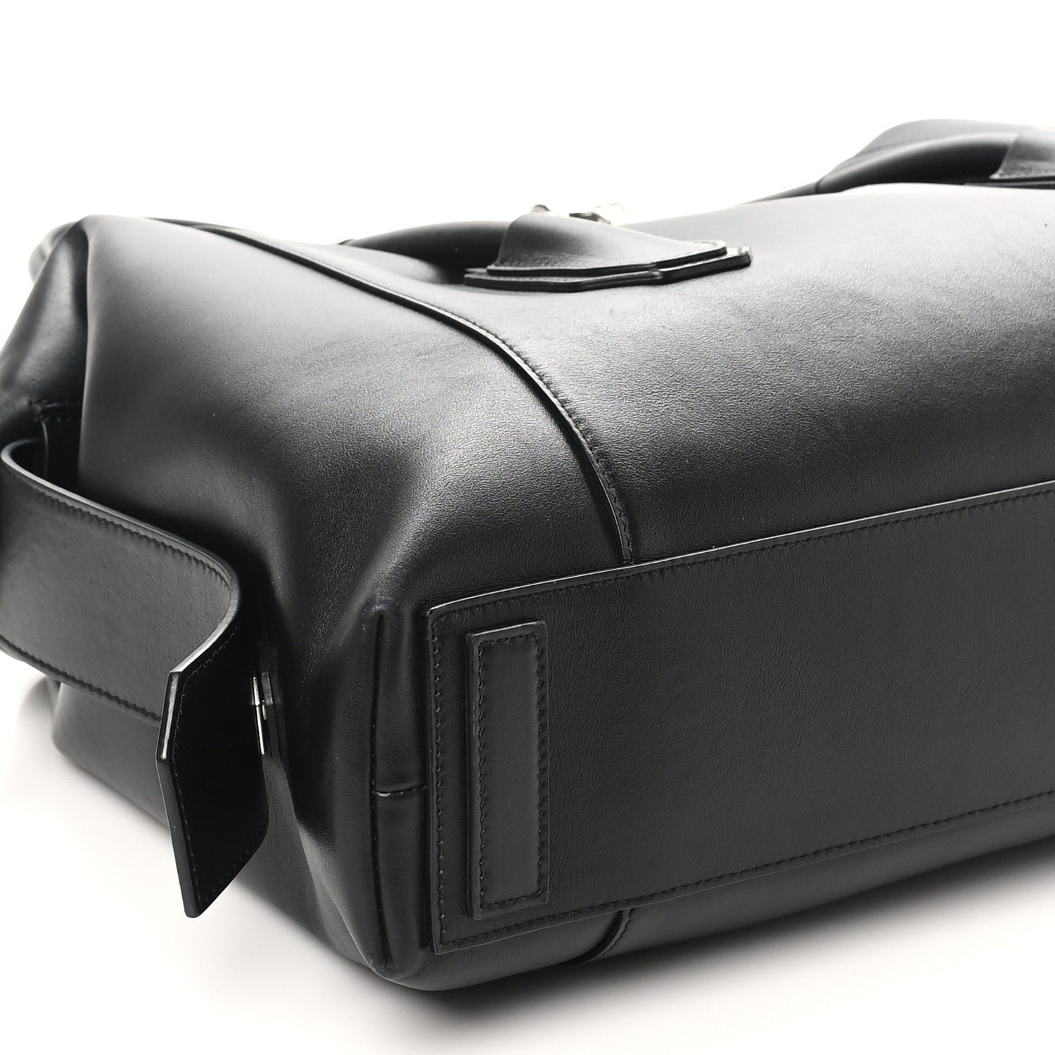 Givenchy Smooth Calfskin Medium Antigona Soft Lock Duffle Bag Black 8 of 9