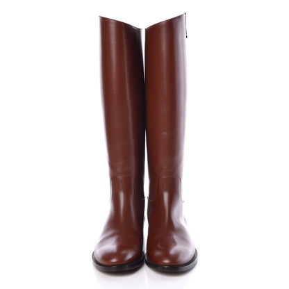 Louis Vuitton Heritage Flat High Boots 39 Brown 2 of 9