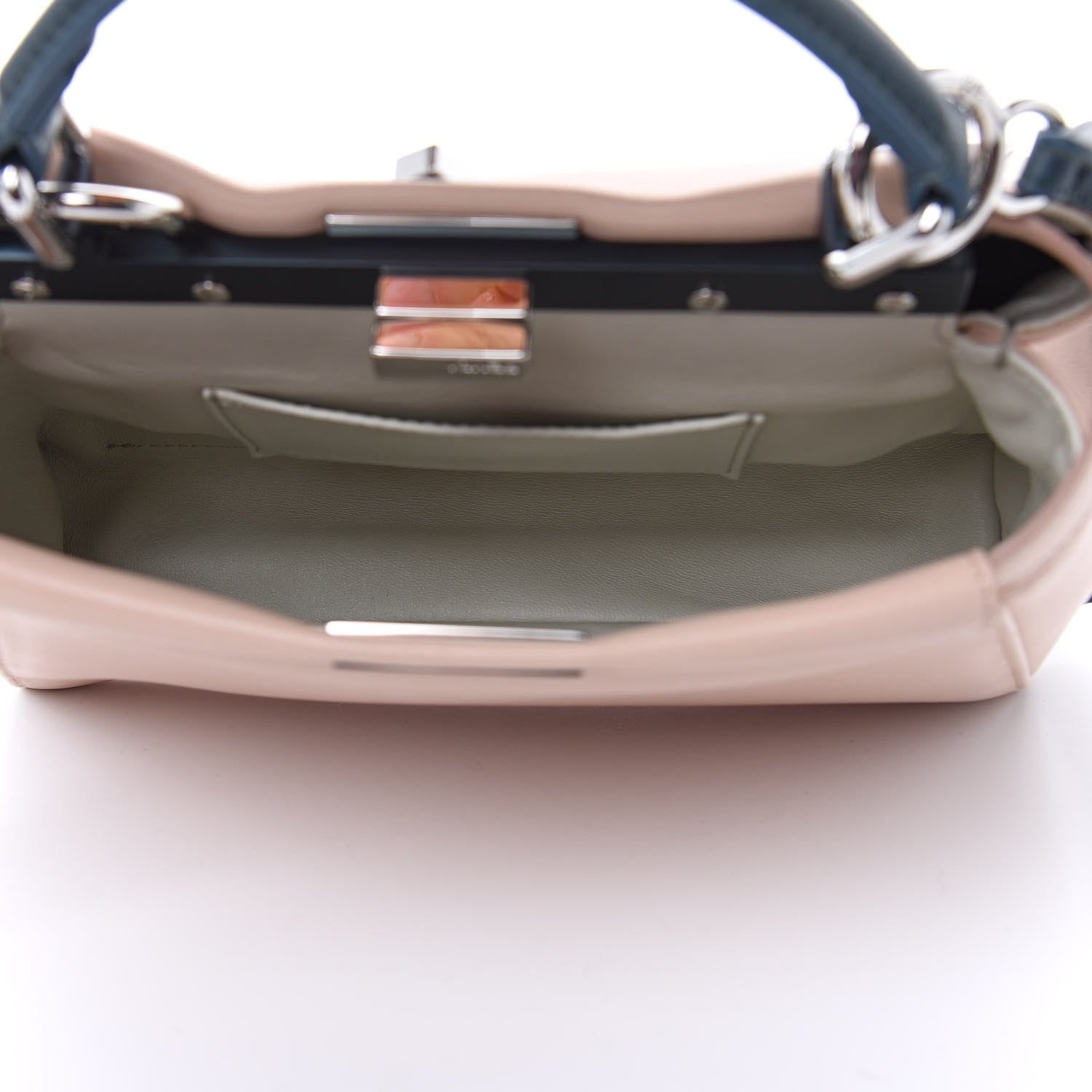 Fendi Nappa Colorblock Mini Peekaboo Iconic Satchel Soap Amazzonia Opal 6 of 11