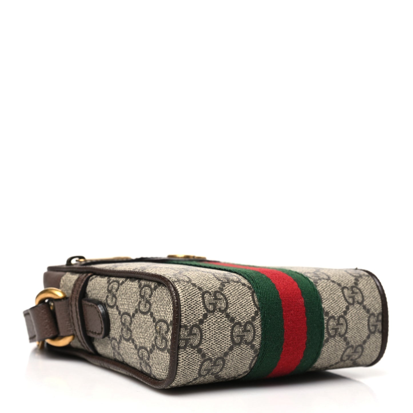 GG Supreme Monogram Web Mini Ophidia Messenger Brown