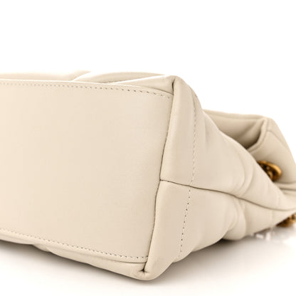 Saint Laurent Lambskin Quilted Small Loulou Puffer Monogram Chain Satchel Crema Soft 10 of 11