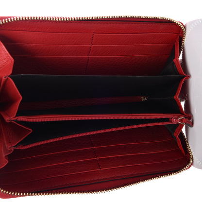 Gucci Pebbled Calfskin Soho Zip Around Wallet Red 5 of 15