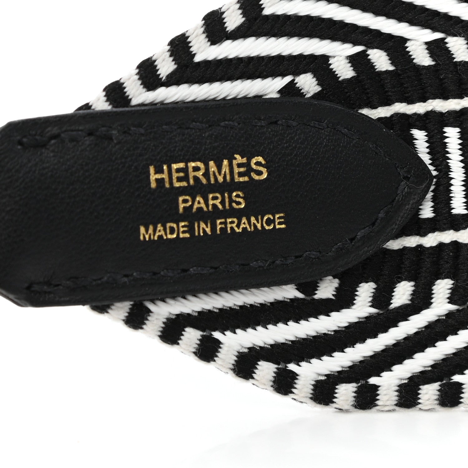 Hermes Toile Swift 50mm Sangle Cavale Shoulder Strap Black Ecru 3 of 4