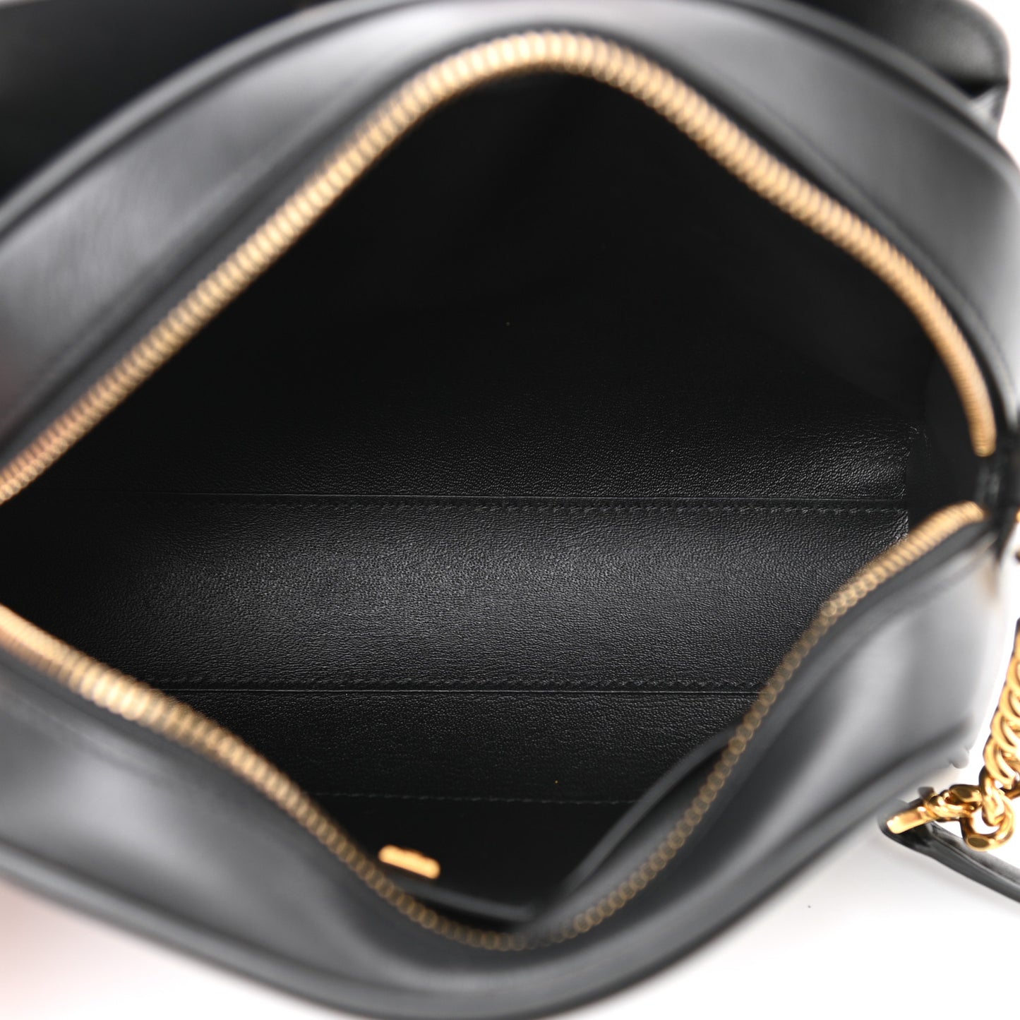 Calfskin Trifolio Camera Crossbody Bag Black