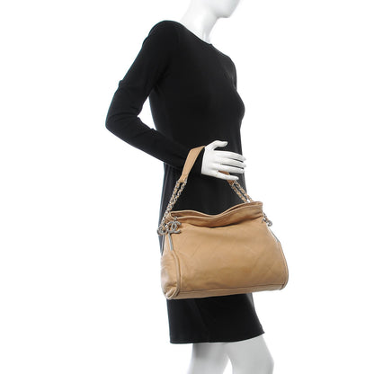 Chanel Lambskin Stitched Medium Ultimate Soft Tote Beige 2 of 13