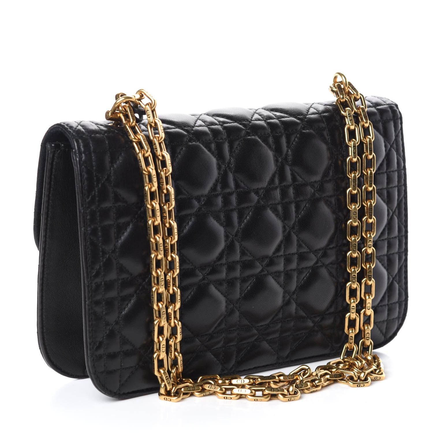 Christian Dior Lambskin Cannage Large Dioraddict Flap Bag Black 3 of 9