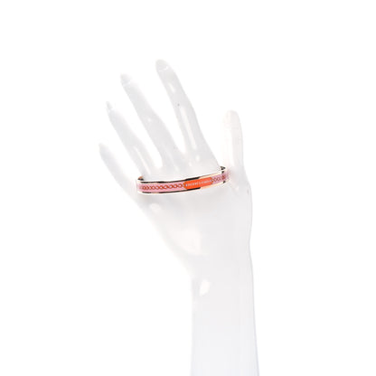 Hermes Enamel Printed Narrow L'Arriere Main Bracelet 70 Terre Orange 2 of 5
