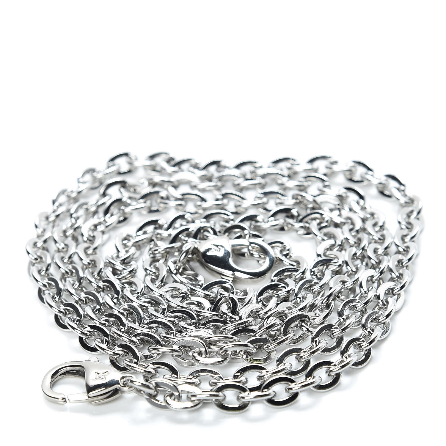 Louis Vuitton Felicie Chain Long Shoulder Strap Silver 1 of 4