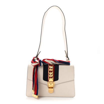 Gucci Calfskin Small Sylvie Shoulder Bag Off White 1 of 11
