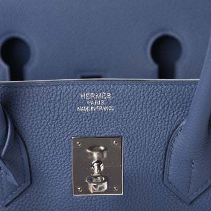 Hermes Taurillon Maurice Birkin 35 Bleu Brighton 6 of 9