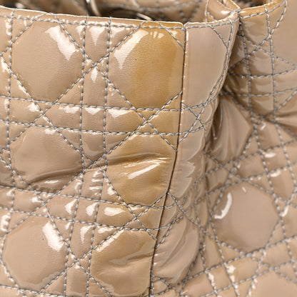 Christian Dior Patent Cannage Large Dior Soft Shopping Tote Beige 17 of 25