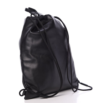 Gucci Calfskin Small GucciGhost Drawstring Backpack Black 2 of 10
