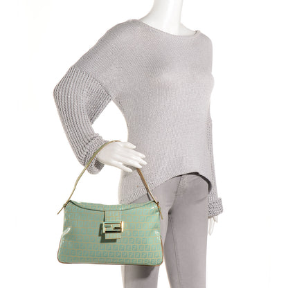 Fendi Zucchino Piccolo Baguette Turquoise 2 of 11