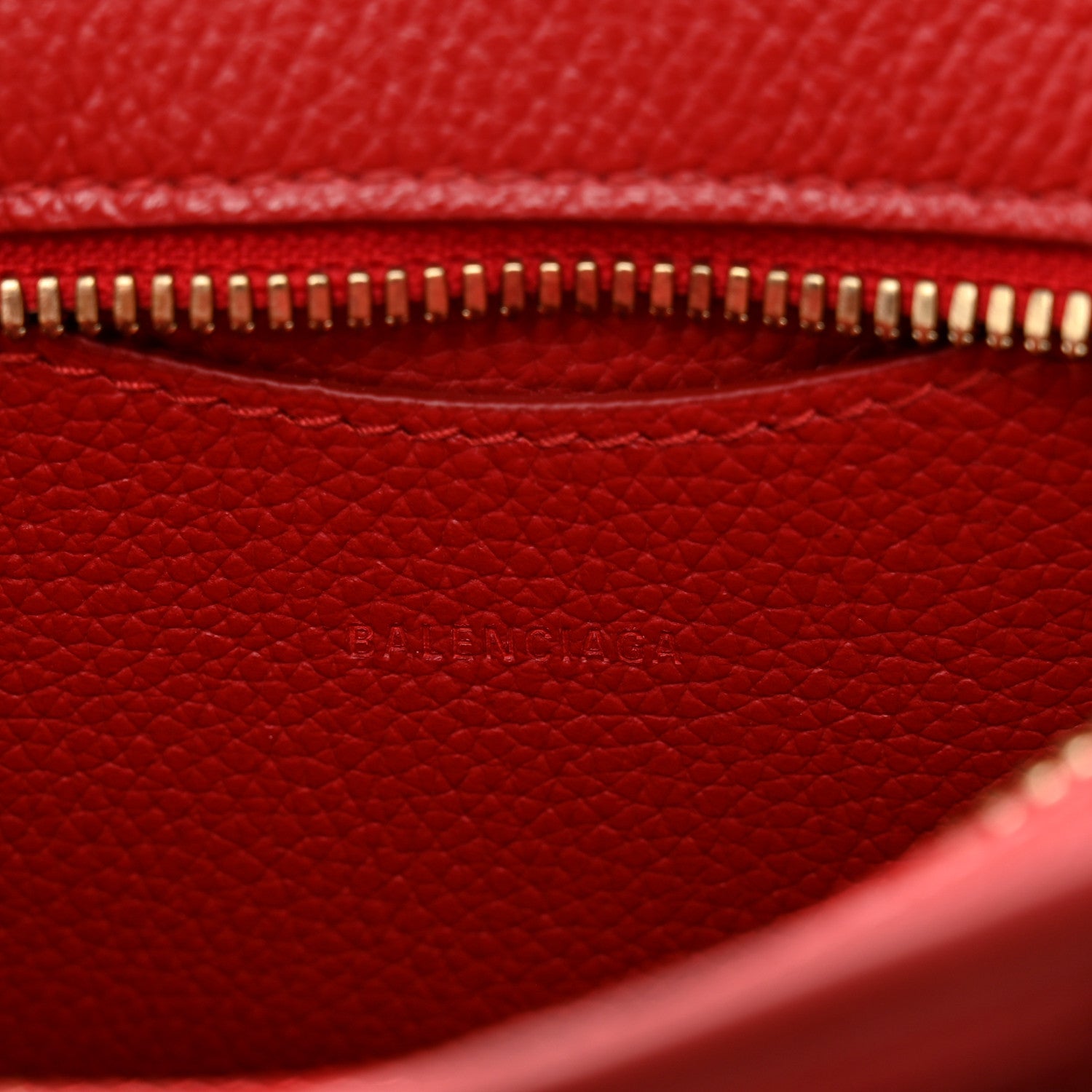 Balenciaga Grained Calfskin Neo Classic Gold Hardware Nano City Crossbody Medium Red 6 of 10