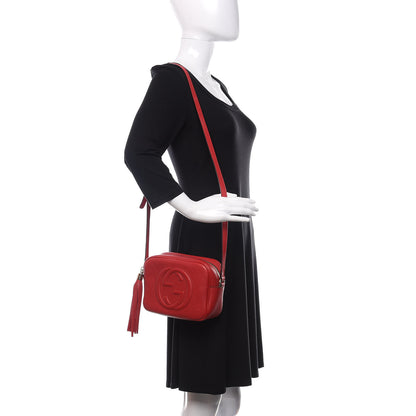 Gucci Pebbled Calfskin Small Soho Disco Bag Vibrant Red 2 of 14