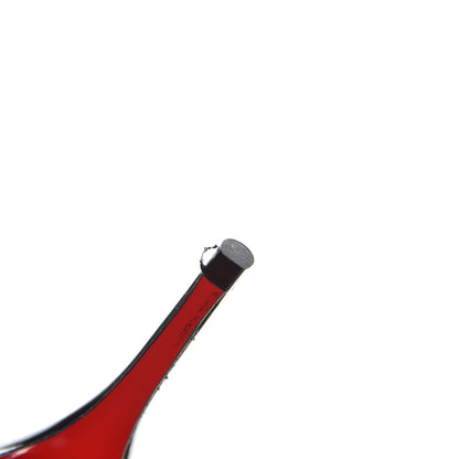 Christian Louboutin Patent Kid Bareta 70 Pumps 37.5 Black Silver 9 of 10