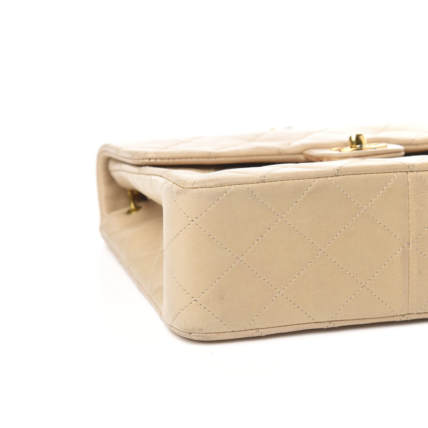 Chanel Lambskin Quilted Mini Square Flap Beige 9 of 12