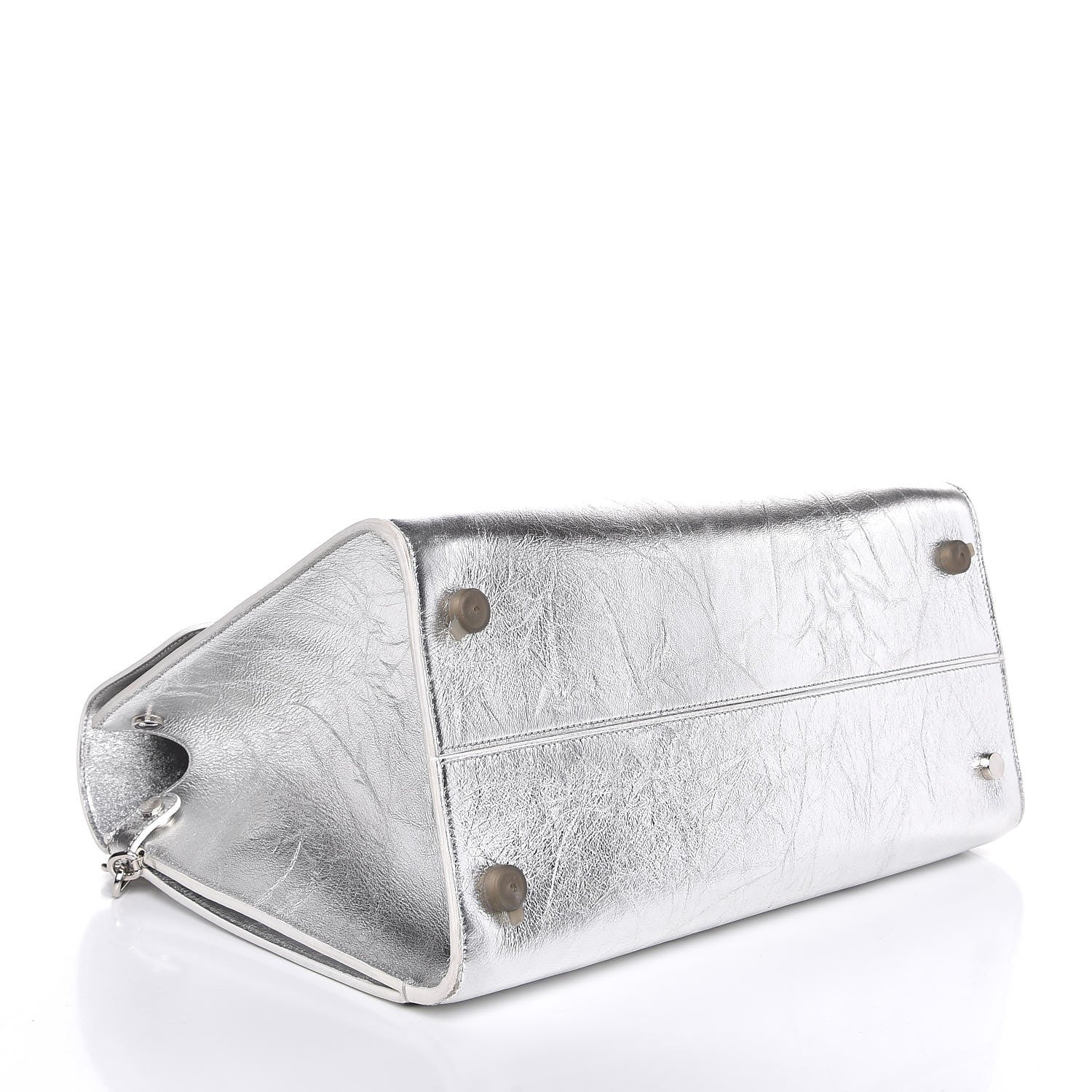 Christian Dior Metallic Calfskin Large Diorever Flap Silver 4 of 8