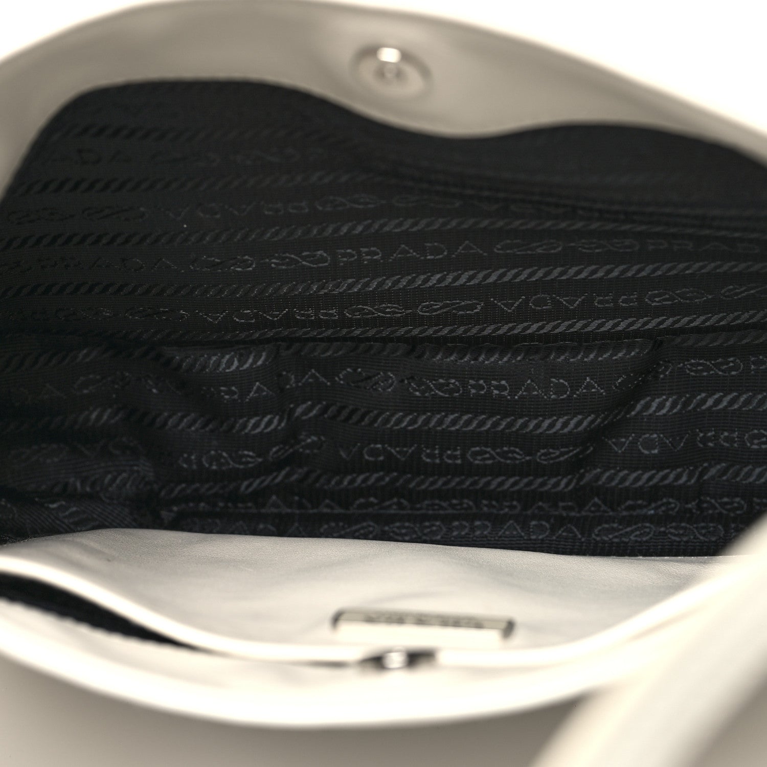 Prada Spazzolato Cleo Shoulder Bag White 5 of 9