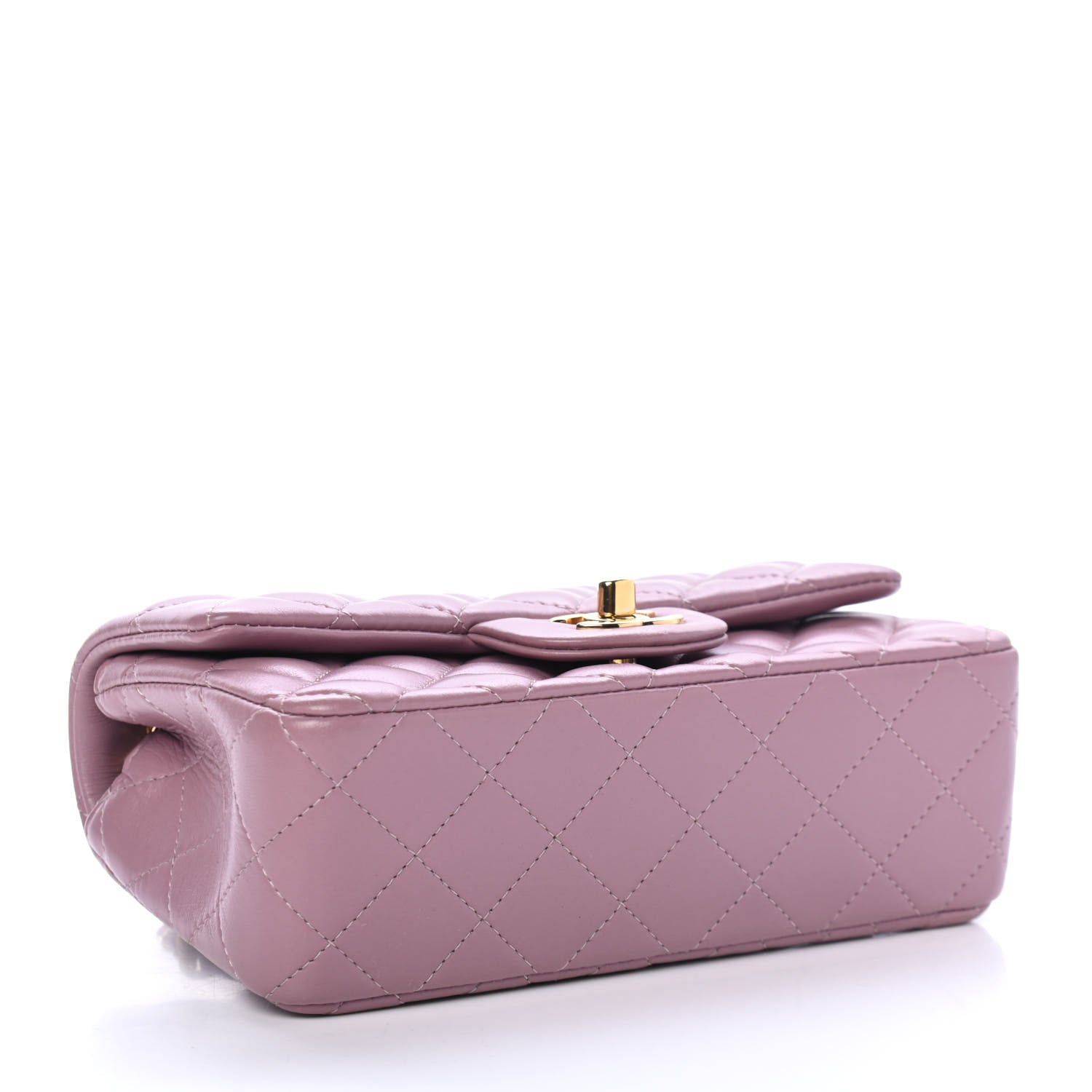 Chanel Lambskin Quilted Mini Rectangular Flap Pink 3 of 4