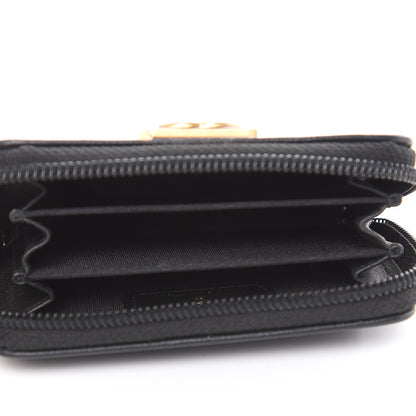 Chanel Caviar Quilted Boy Zip Around Coin Purse Wallet Black 5 of 8