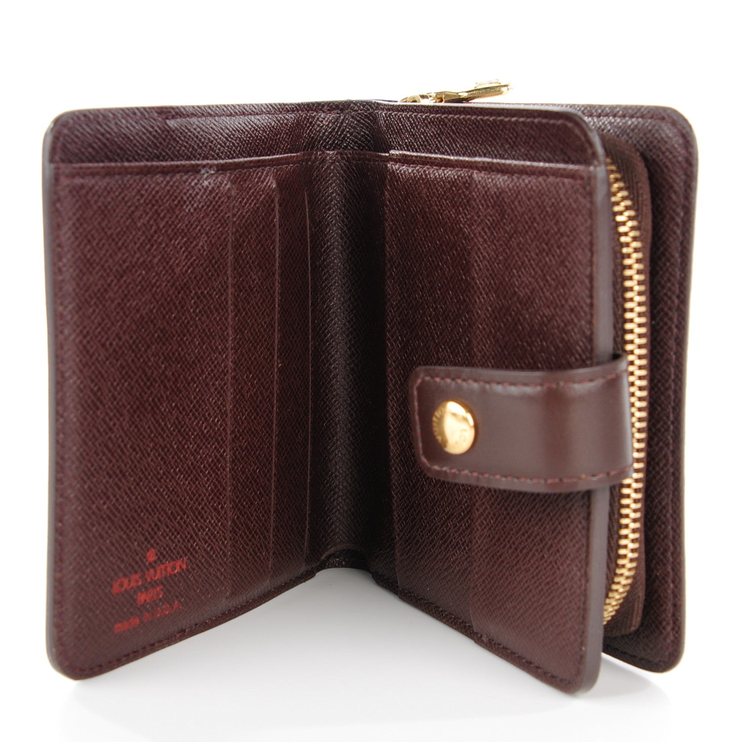 Louis Vuitton Damier Ebene Zippe Zipped Compact Wallet 5 of 8