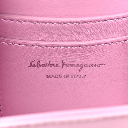 Salvatore Ferragamo Brushed Calfskin Micro Iconic Top Handle Bag Bubble Gum 6 of 10