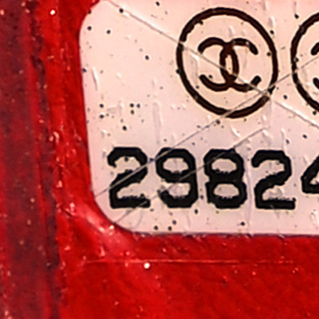 Chanel Crumpled Calfskin Medium Chain All Over Flap Red 8 of 9
