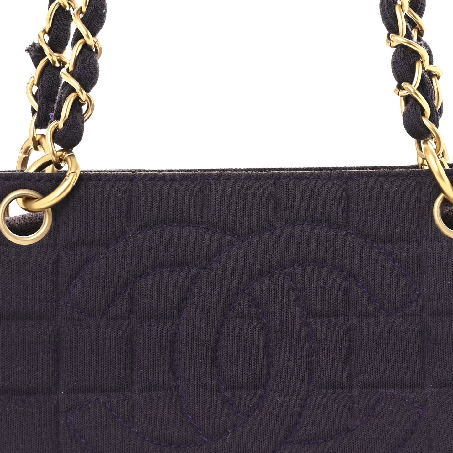 Jersey Quilted CC Chocolate Bar Bag Purple