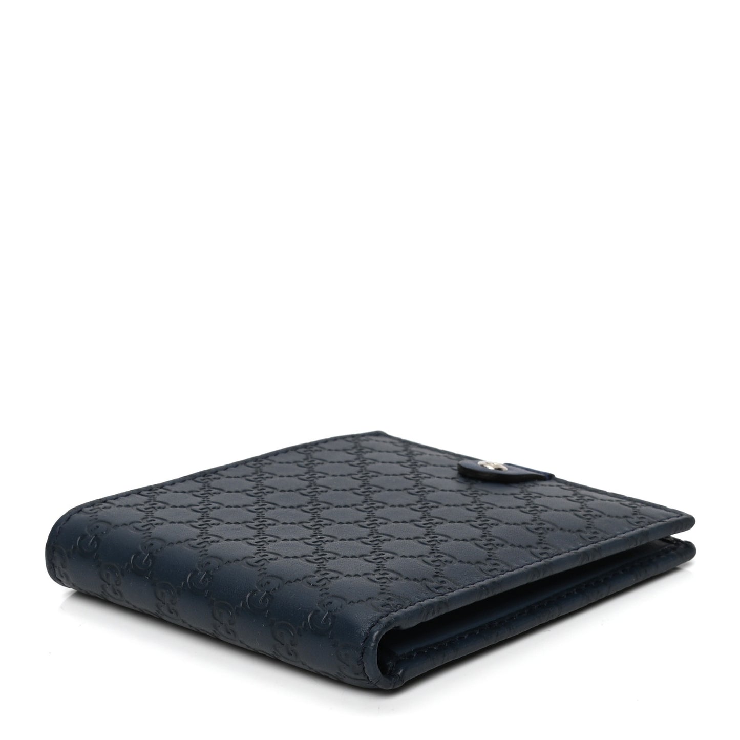 Microguccissima Bi-Fold Wallet Navy Blue