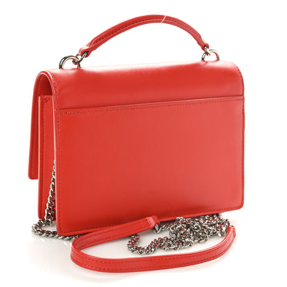 Saint Laurent Calfskin Monogram Sunset Chain Wallet Rosso 2 of 11