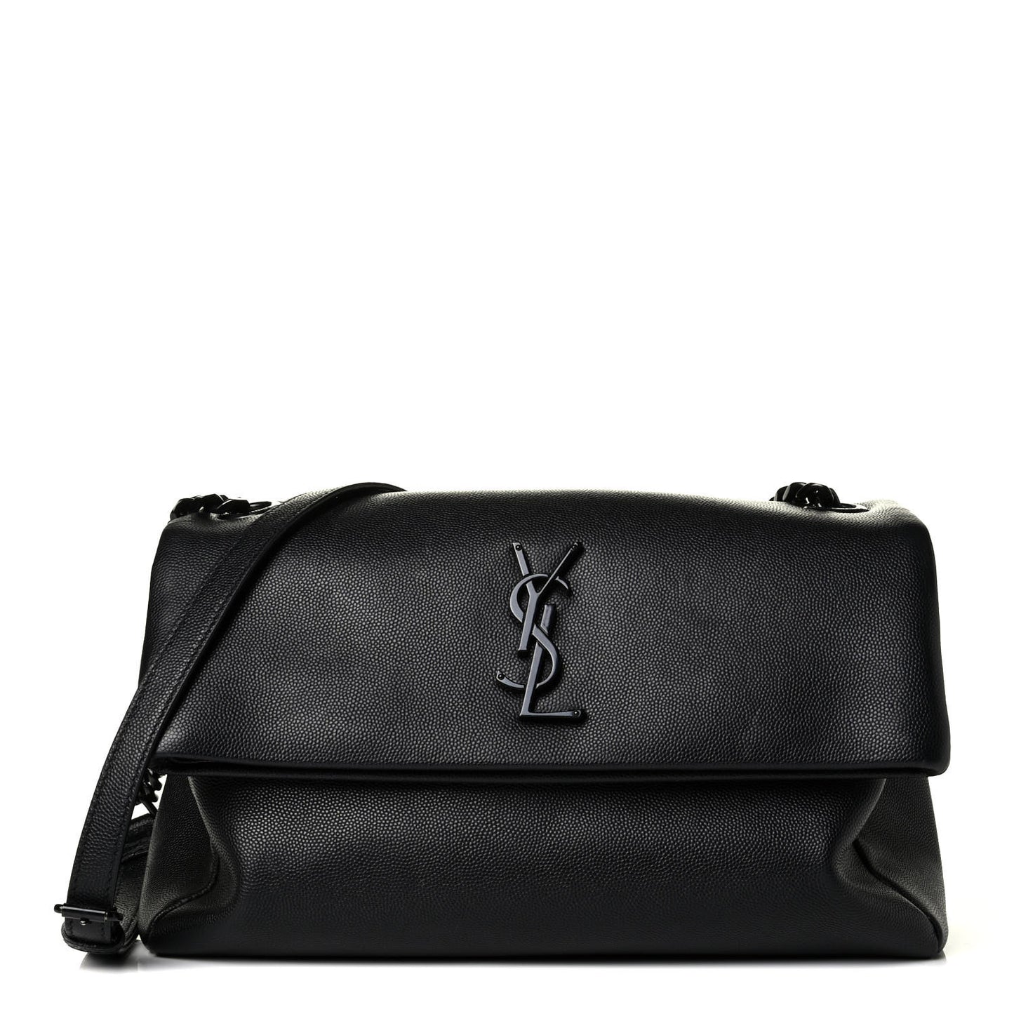 Grain De Poudre Medium West Hollywood Monogram Fold-Over Black