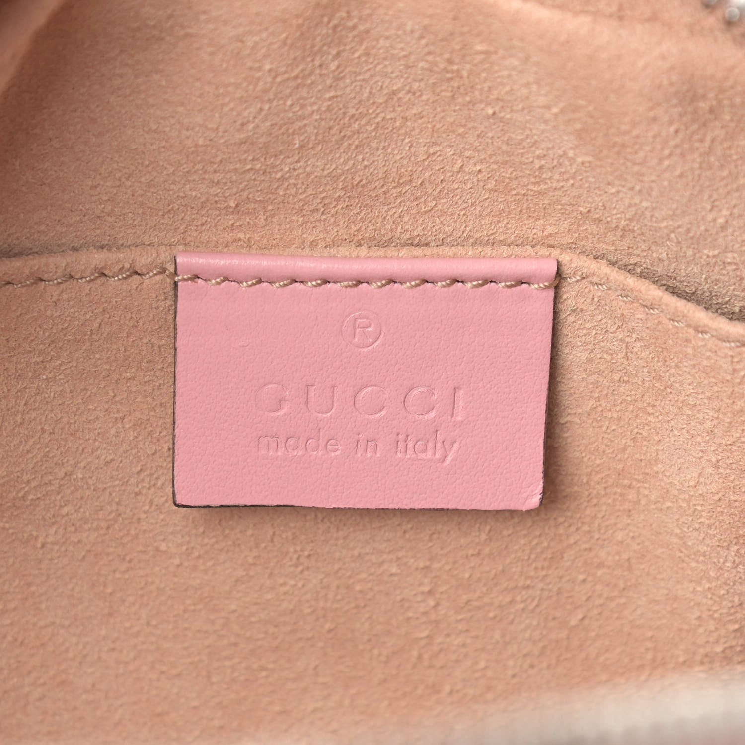 Gucci Calfskin Matelasse Small GG Marmont Chain Shoulder Bag Wild Rose 6 of 9
